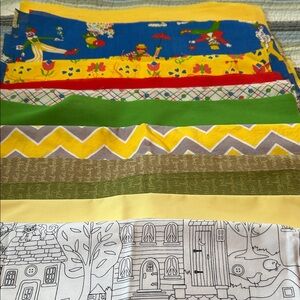 Colorful Fabric Bundle with Patterns (none smoking or pets) vintage material